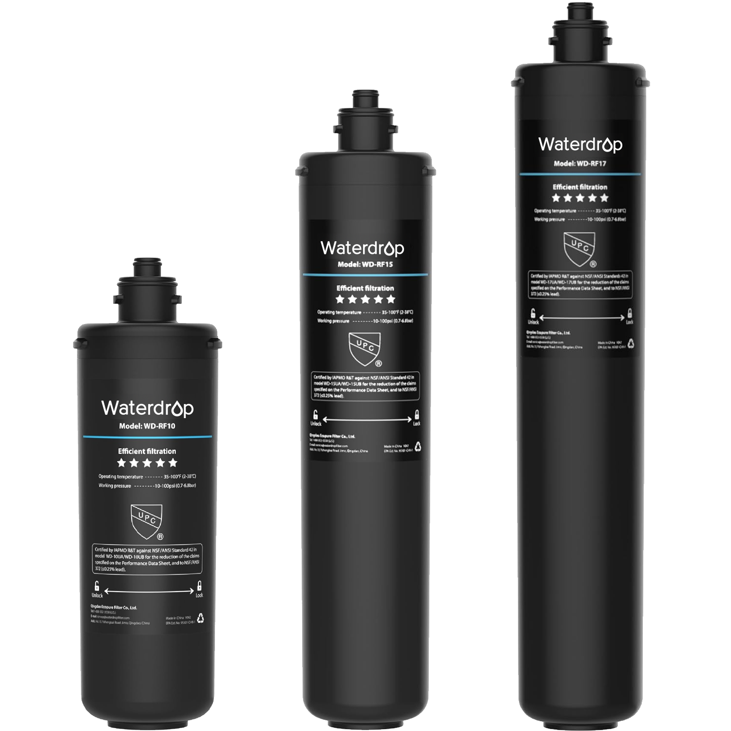 WD-RF10/15/17-UF Replacement Filters for Ultrafiltration Water Filter