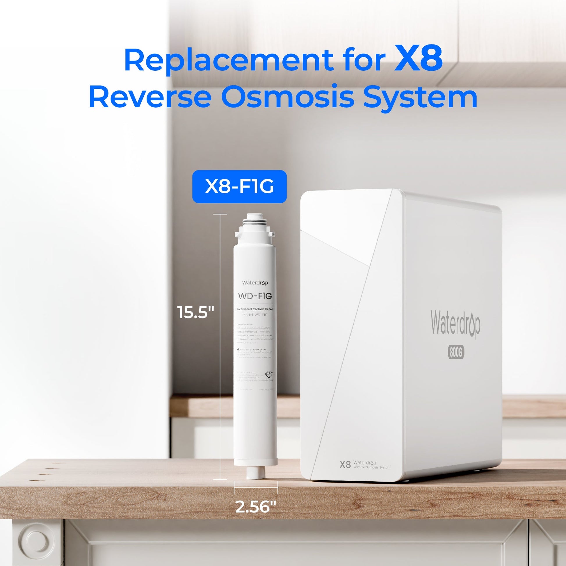 F1G Replacement Filter for Waterdrop X8 Tankless RO System