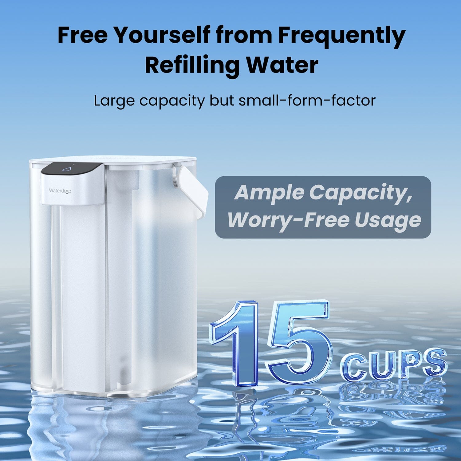 Waterdrop ED01 Countertop Electric Water Dispenser - 1s Instant