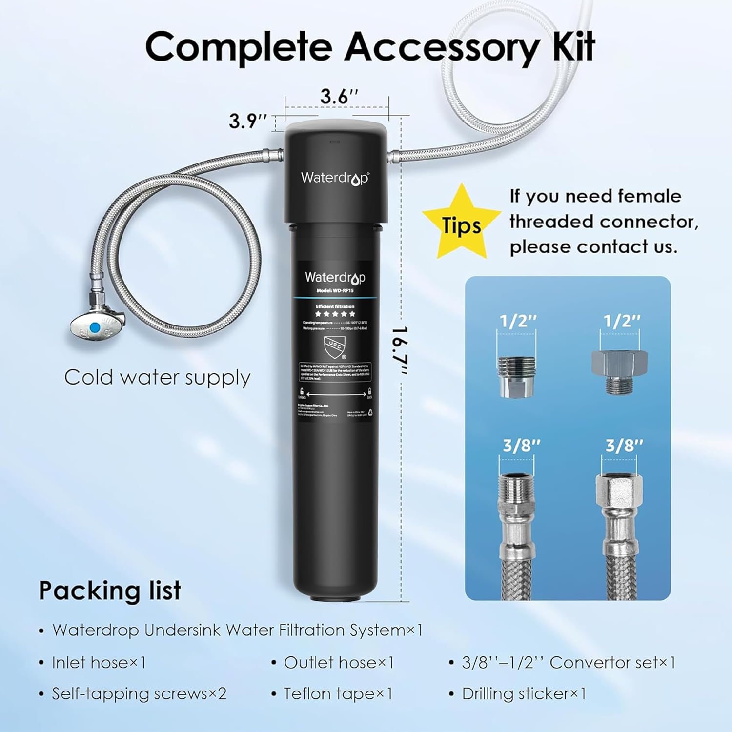 Under Sink Water Filter | Direct Connect Filtration System