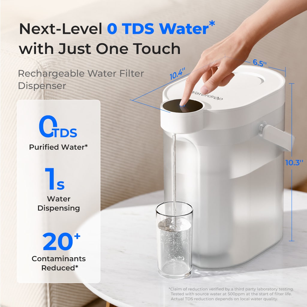 Waterdrop 0 TDS Electric Water Filter Pitcher