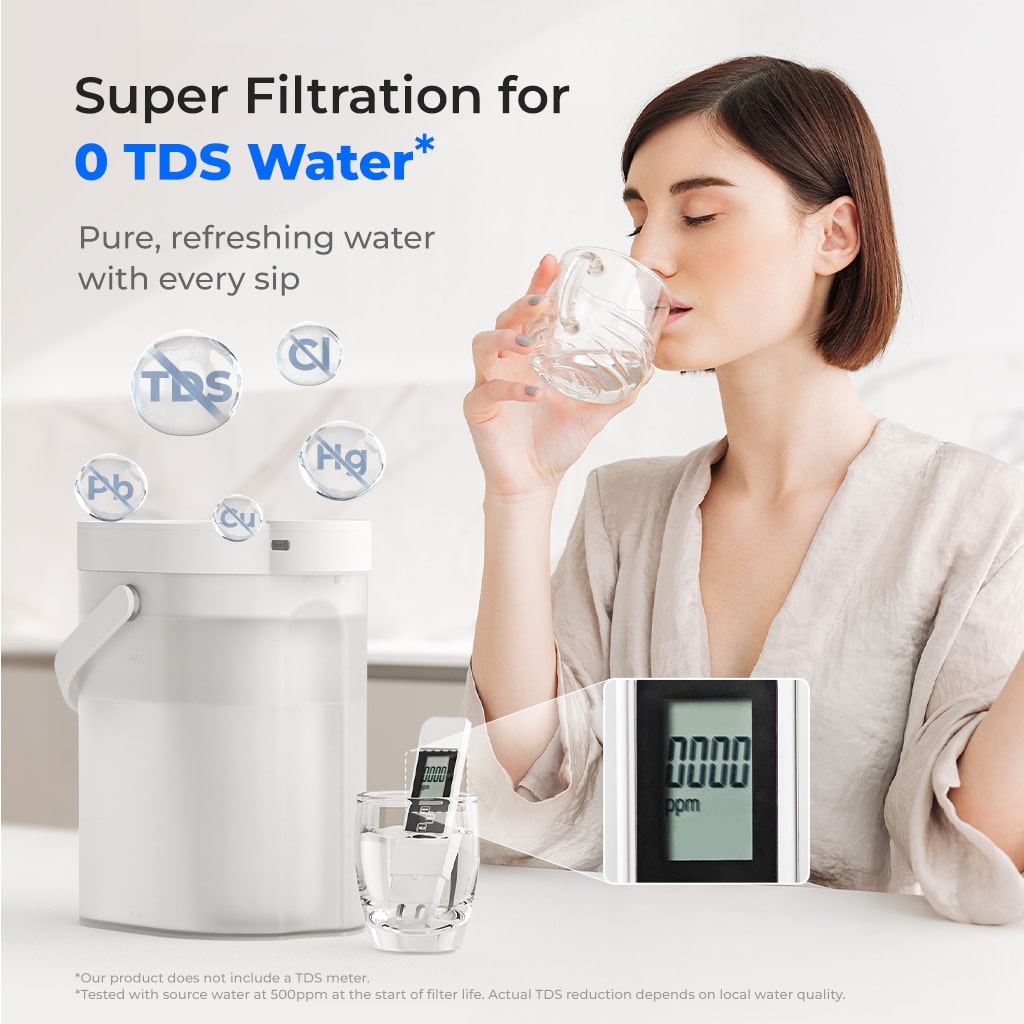 Waterdrop 0 TDS Electric Water Filter Pitcher