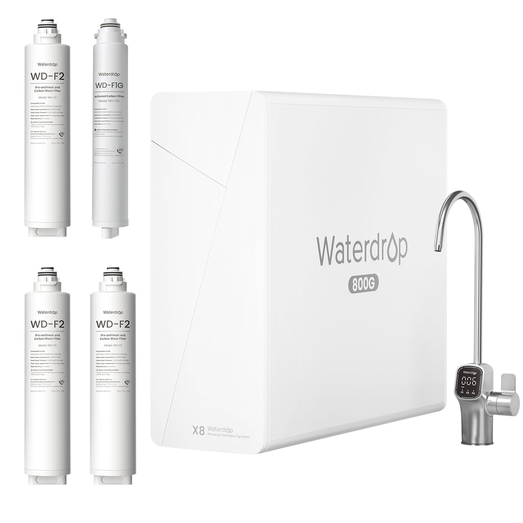 Waterdrop X8 RO System with 2-Year Replacement Filter Combo