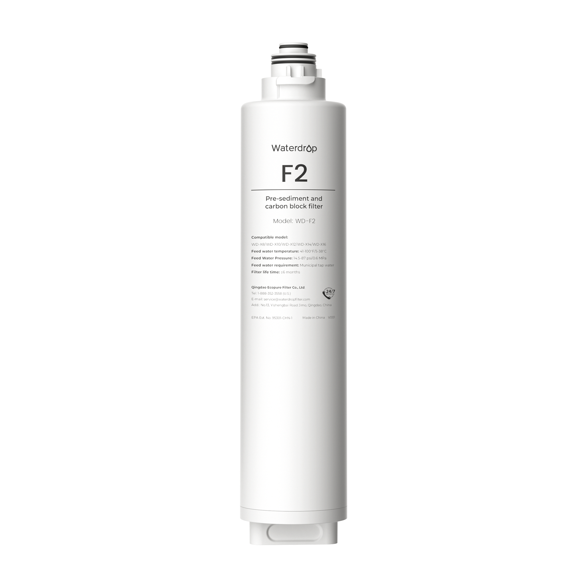 F2 Replacement Filter for Waterdrop X Series RO System