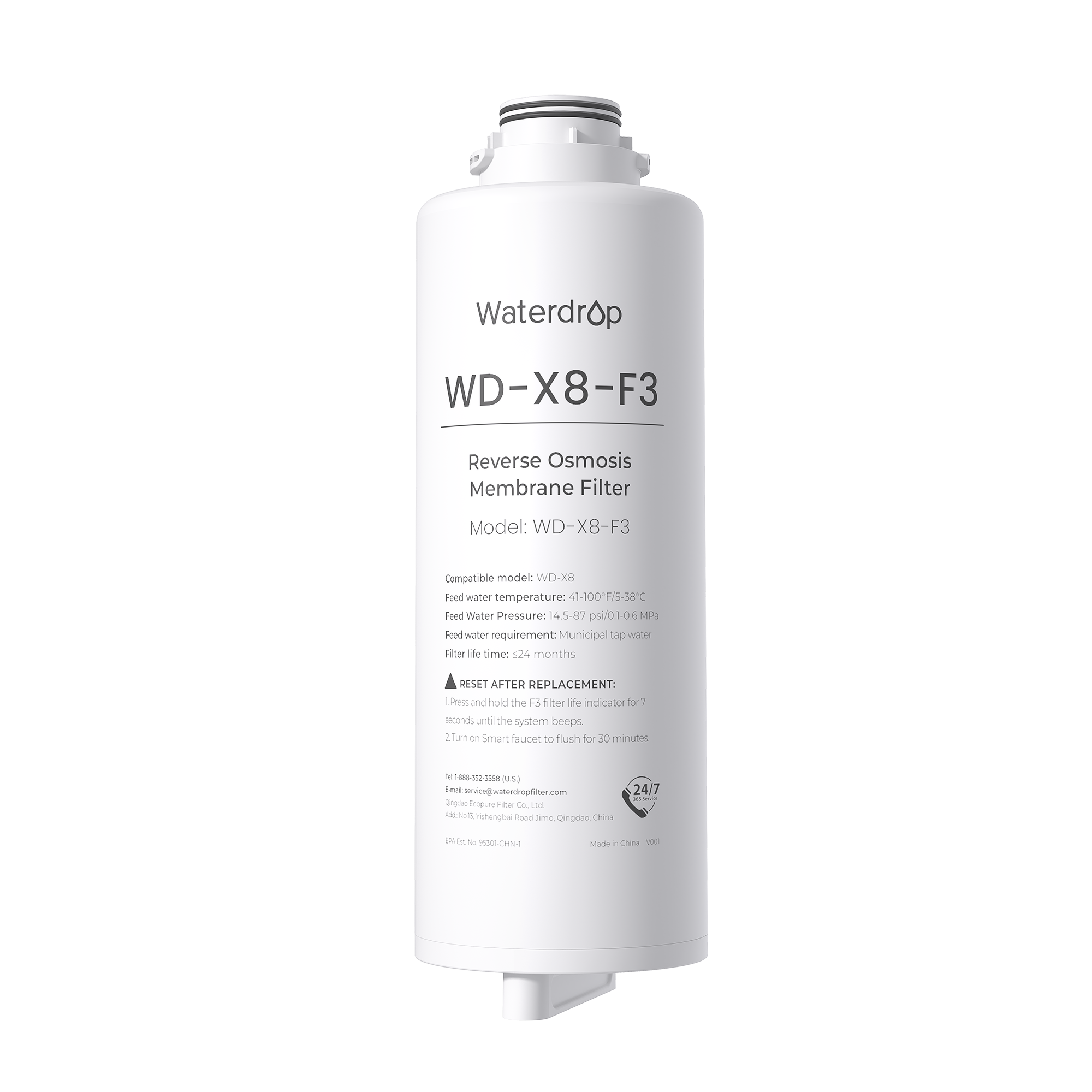 X8-F3 RO Replacement Filter for Waterdrop X8 RO System