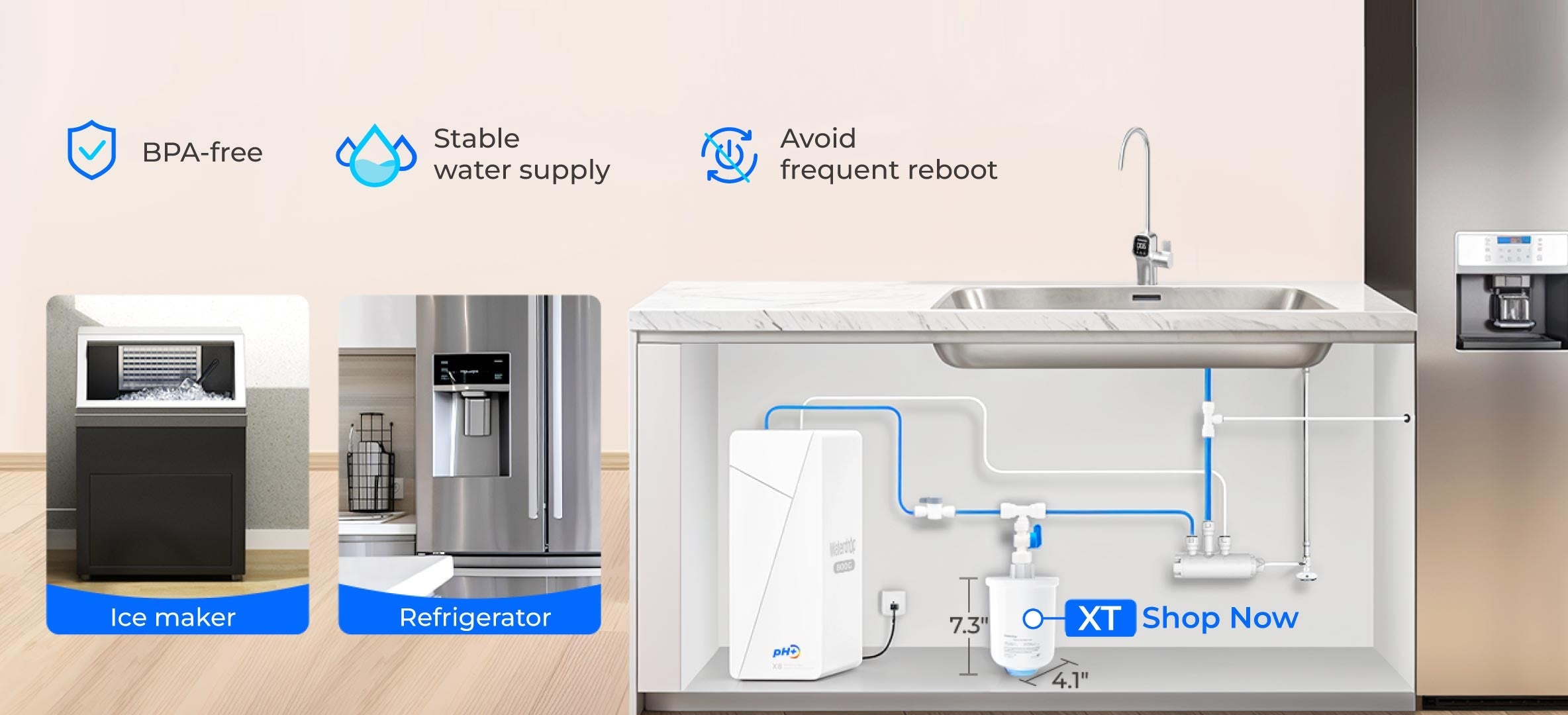 Effortless Strong Flow to Your Ice Maker & Fridge